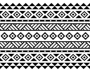 Polynesian Maori aztec tribal seamless pattern. Background for fabric, wallpaper, card template, wrapping paper, carpet, textile, cover. ethnic tattoo style pattern
