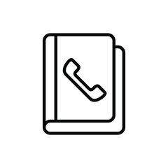 Phone contact book icon vector graphic illustration