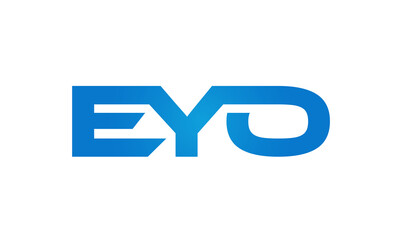 Connected EYO Letters logo Design Linked Chain logo Concept