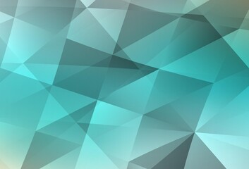 Light Green vector polygonal template.