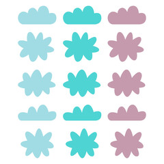 Obraz premium Cute painted Blank Clouds for your Text