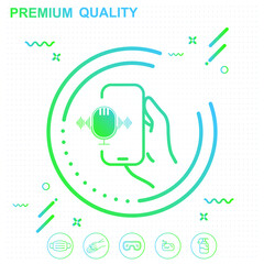 Podcast icon illustration - modern design