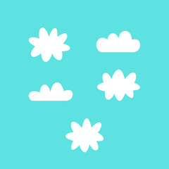 Cute painted Blank Clouds for your Text