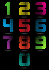 modern colorful numbers set. 