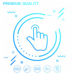 Touch, technology icon illustration - modern design.