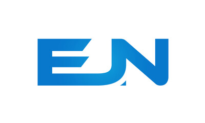 Connected EJN Letters logo Design Linked Chain logo Concept