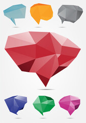 speech bubble cut paper design template. Vector illustration for your business 