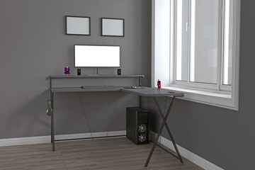 Workstation Frame and Screen Mockup