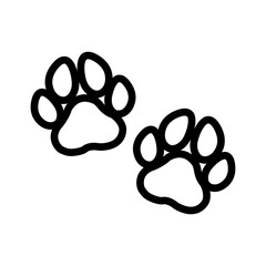 Black silhouette of a paw print on a white background © Oleksandr