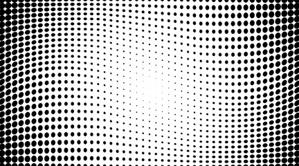 Light gradient halftone dots grunge wide background. Vector illustration
