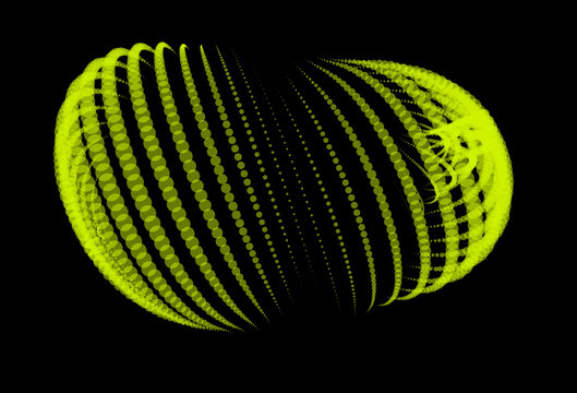 Volume Bubble Swelling As Mountain. Spherical Protrusion. Distorted Surface. Deflating Inflating Cosmic Substance. Spherical Distortion Oval Bumps. Dots Particle Points Globe Surface. Big Data Flow.