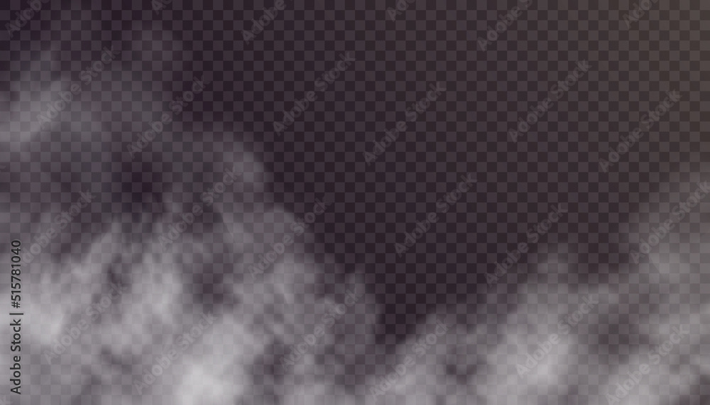Aufkleber translucent smoke isolated on a transparent background. steam effect special effect. vector texture 