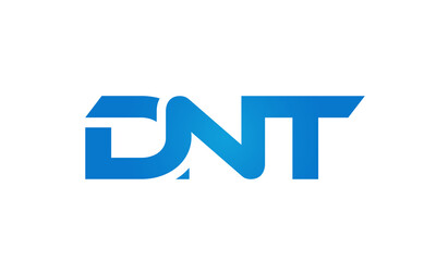 Connected DNT Letters logo Design Linked Chain logo Concept