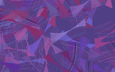 Light Purple, Pink vector pattern with curved lines.