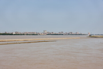 The view of Indus River in Sukkur, Pakistan