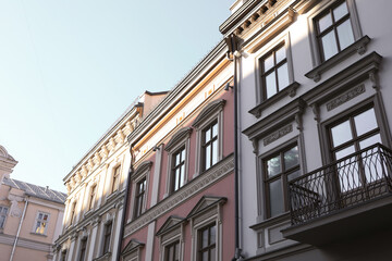 Fototapeta na wymiar Photo of Lviv architecture in beautiful autumn day