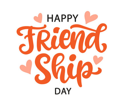 Friendship Day hand lettering phrase