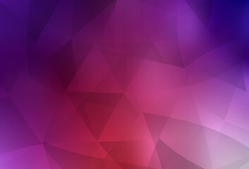 Light Pink, Red vector triangle mosaic background.