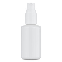 Cosmetic bottle mockup isolated on white