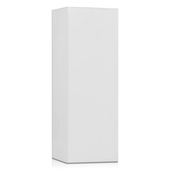 White box mockup isolated on white background
