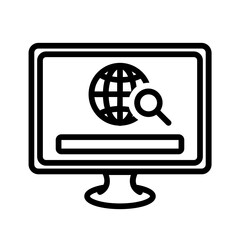 Black line icon for Web