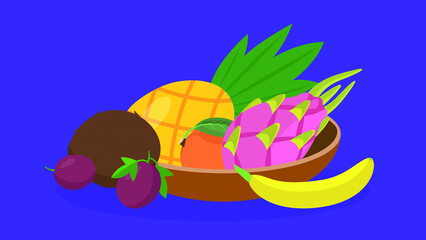 exotic fruits in a bowl
