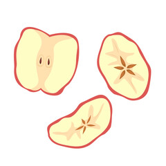 Dried apple pieces, dried fruits