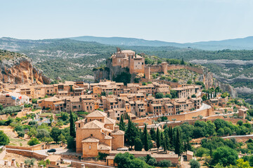 alquezar is a medieval town located at huesca province, Spain - obrazy, fototapety, plakaty