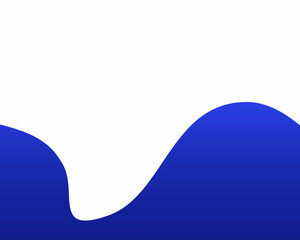 Bright blue abstract background. Soft gradient. Wave shape. Minimalist backdrop for graphic design, website, banner.