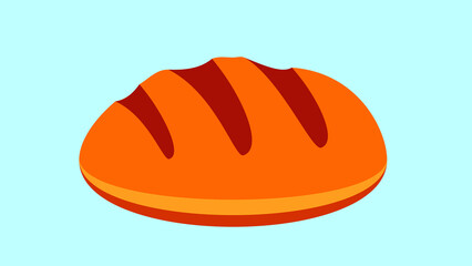 Round sliced bread, illustration, vector