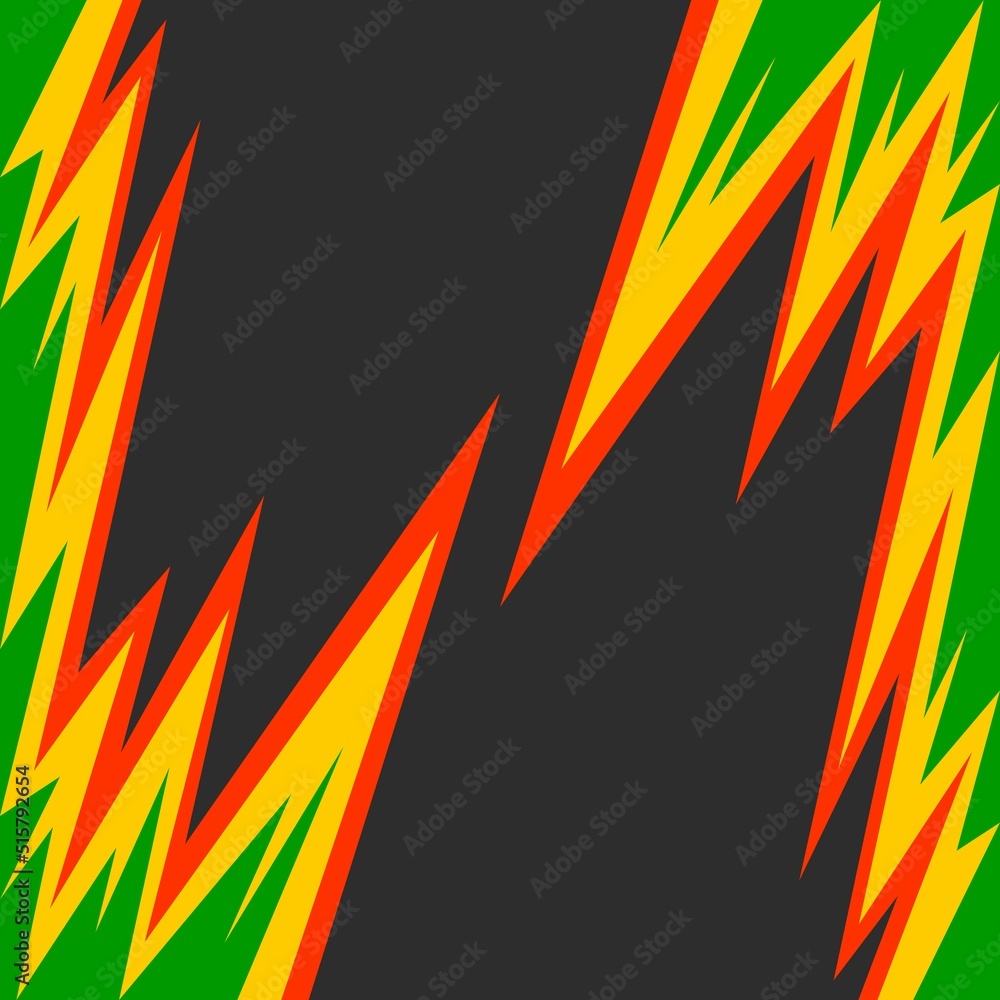 Poster abstract background with gradient jagged zigzag pattern and with some copy space area
