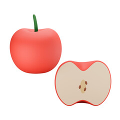3d illustration Apple Fruit