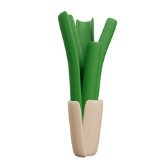 3d illustration Leek