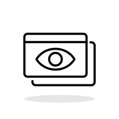 Page views icon in trendy flat style. View browser symbol for your web site design, logo, app, UI Vector EPS 10.
