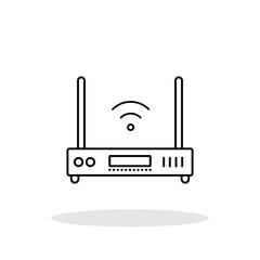 Router icon in trendy flat style. Wifi router symbol for your web site design, logo, app, UI Vector EPS 10.
