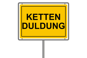 Ortsschild Kettenduldung