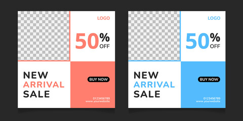 New arrival fashion sale social media post template