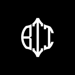 BII letter logo. BII best black background vector image. BII Monogram logo design for entrepreneur and business.