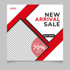 New arrival fashion sale social media post template