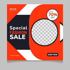 Special fashion sale social media post template
