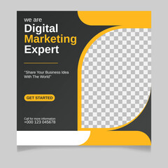 Digital marketing social media post template