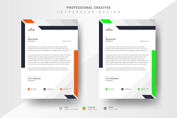 Obraz premium Professional creative letterhead design template