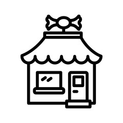 Black line icon for Shop