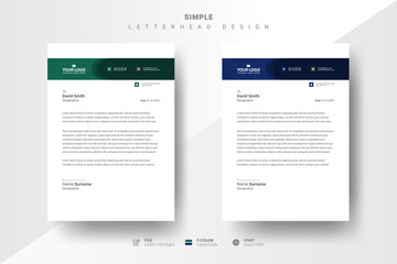 Simple letterhead design template