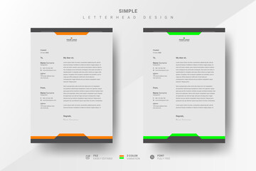 Simple letterhead design