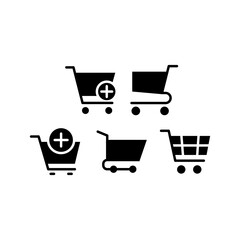 Shopping Cart Icon Set Vector Symbol Design Illustration