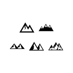 Mountain Icon Set Vector Symbol Design Illustration