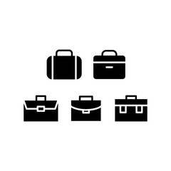 Suitcase Icon Set Vector Symbol Design Illustration