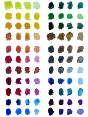 Fototapeta premium watercolor vector hand-drawn isolated multi-colored drops, strokes