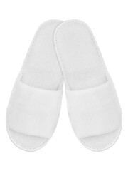 Spa, balneo, relax, hotel, wellness pair of slippers isolated
